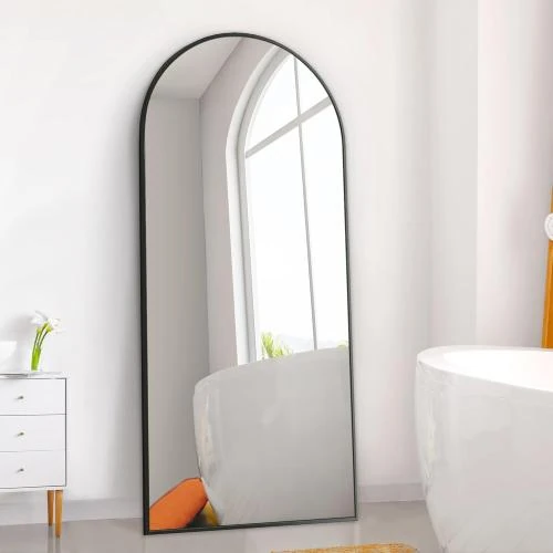 Miroir pleine longueur Dolonm, design moderne, noir - Vue principale
