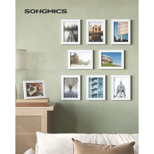 Détail de Cadres Photo SONGMICS 13x18 cm Lot de 3 Verre Blanc