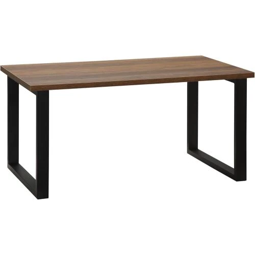 Table Basse Rectangulaire Style Industriel, Pied Métal, Bois - Vue principale