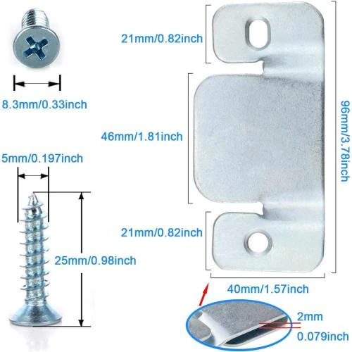 Détail de Connecteurs universels grands, acier inoxydable, lot 8