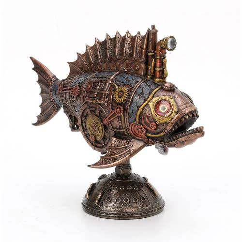 Statue Sous-Marin Steampunk Anglerfish, LED Périscope - Vue principale