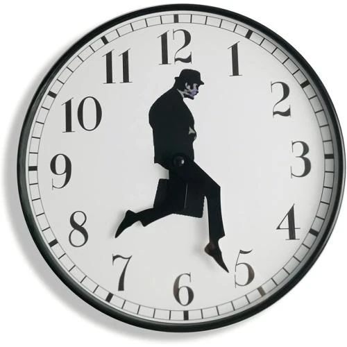 Horloge Murale Tankrin Ministry of Silly Walks, Noir, Décor - Vue principale