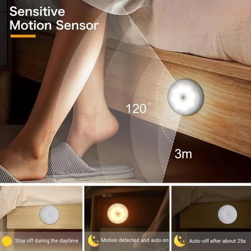 Détail de Veilleuse LED Caldarax Rechargeable USB, Détecteur Mouvement