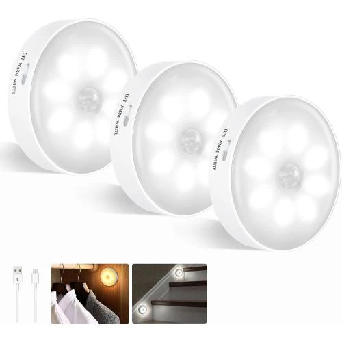 Veilleuse LED Caldarax Rechargeable USB, Détecteur Mouvement - Vue principale