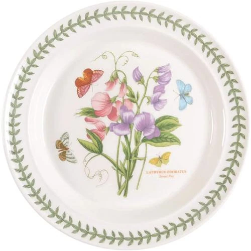 Assiette jardin botanique porcelaine blanche Portmeirion - Vue principale