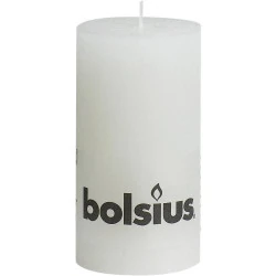 Bougie Pilier Rustique, Cire de Paraffine, Blanc Éclatant