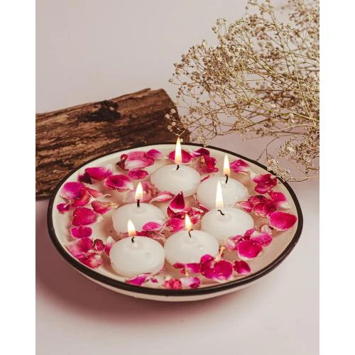 Bougies flottantes blanches AuraDecor, lot de 20 pièces - Vue principale