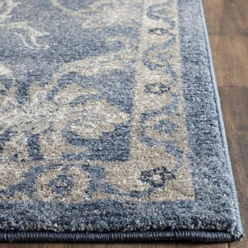 Zoom sur Tapis de Salon Rectangulaire Safavieh Corina, Polypropylène, Bleu Beige
