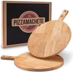 Assiettes à pizza bois, planche découpe ronde, accessoires cuisine