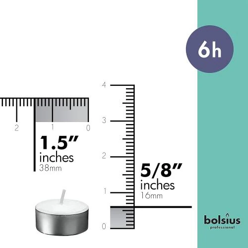Détail de Bougies Chauffe Plat Non Parfumées 6 Heures, Blanches