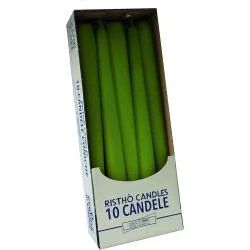 Bougies Coniques Vert Mousse, 10 pièces, Risth 56213