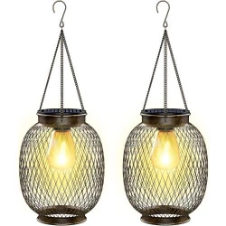 Lampe Solaire Extérieur Jardin Suspendue Collasis, Étanche