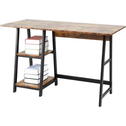 Bureau Oak, Tea, Rangement, 2 Étagères Amovibles, Métal - Vue principale