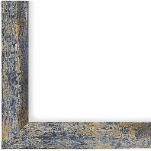 Zoom sur Cadre Photo Bois, Bleu, Argent, Or, Verre Acrylique