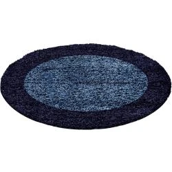 Tapis Salon Moderne Bleu Marine, Shaggy Doux, Moelleux