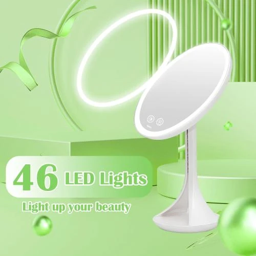 Zoom sur Miroir Maquillage Lumineux Auxmir, Écran Tactile, Rechargeable