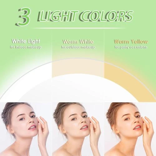 Détail de Miroir Maquillage Lumineux Auxmir, Écran Tactile, Rechargeable