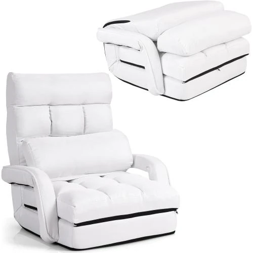 Chauffeuse Convertible Adulte, Accoudoirs, Coussins, Dossier Réglable - Vue principale