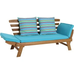 Banc en bois extérieur Greemotion, canapé modulable jardin