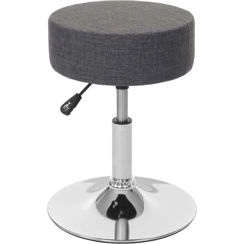 Zoom sur Tabouret HWC C22, Hauteur réglable, Tissu Gris