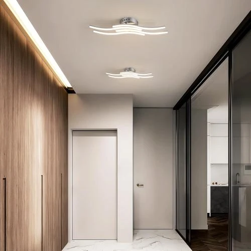 Détail de Plafonnier LED Moderne, 24W, Luminaire Acrylique Design