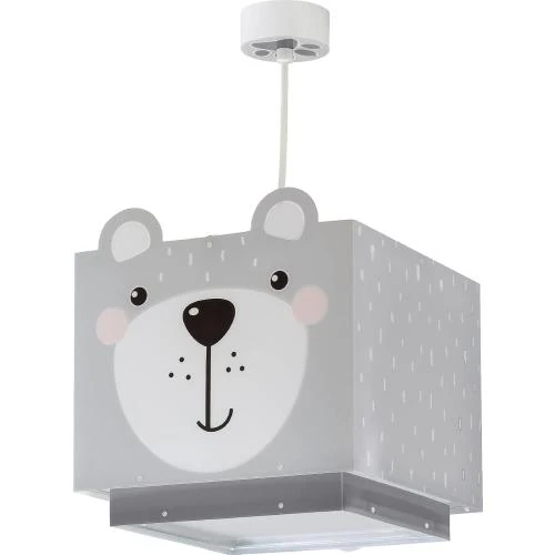 Lampe Suspension Enfant Little Teddy Ours Animaux Gris - Vue principale