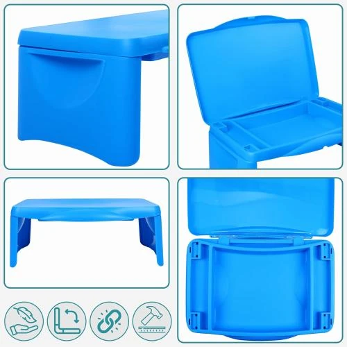 Zoom sur Bureau Pliable Portable BELLE VOUS, Table de Travail Rangement