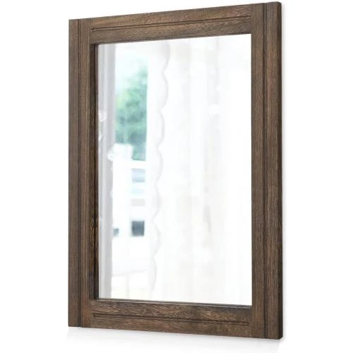 Miroir Mural Rectangulaire Rustique Bois, Décoration Intérieure - Vue principale