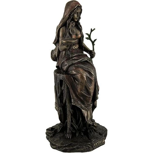 Détail de Veronese Design Statue Pythia Oracle Delphi Apollo Bronzed