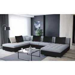 Canapé Convertible Angle Gauche Gris Noir Tendencio Otis