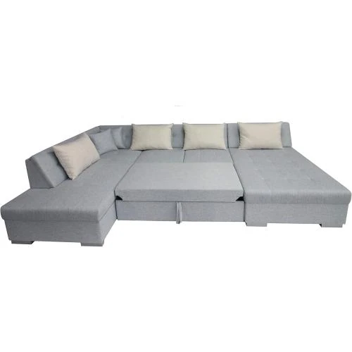 Zoom sur Canapé Convertible Angle Gauche Gris Noir Tendencio Otis