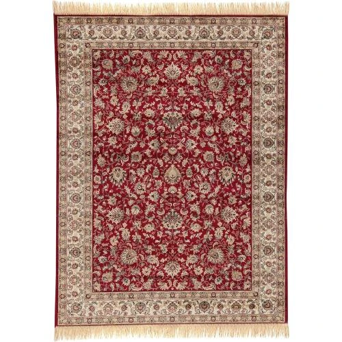 Tapis Farshian Hereke Rouge, Qualité Artisanale - Vue principale