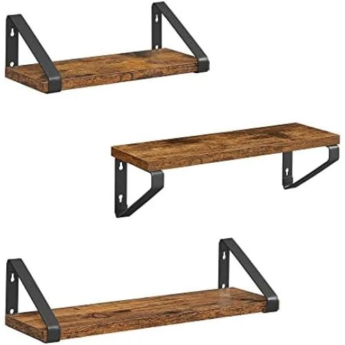 Étagère Murale VASAGLE - Lot de 3, Montage Polyvalent, Design Rustique - Vue principale