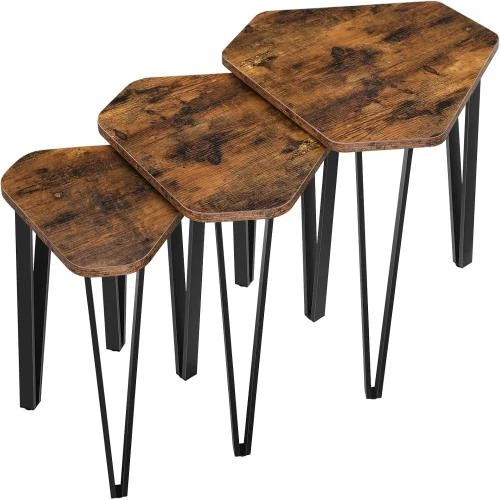 Tables Gigognes VASAGLE pour Salon - Style Industriel Robuste - Vue principale