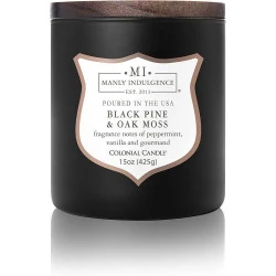 Bougie Manly Indulgence Soja Pin Noir, Mousse Chêne