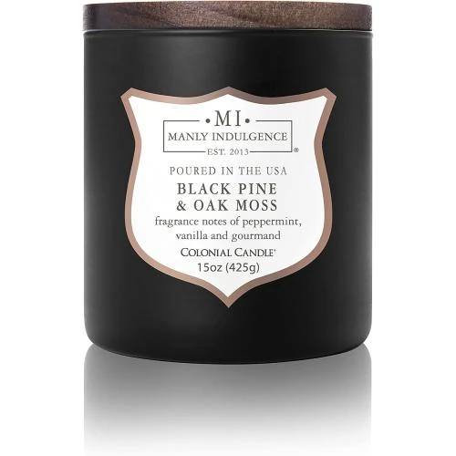Bougie Manly Indulgence Soja Pin Noir, Mousse Chêne - Vue principale