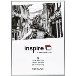 Cadre photo incassable Hampton Frames, contour alu, plaque transparente