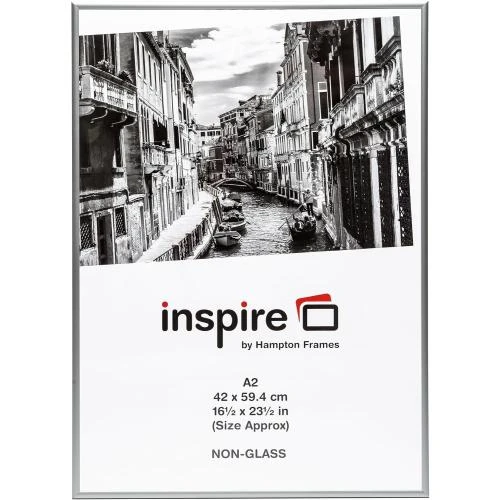 Cadre photo incassable Hampton Frames, contour alu, plaque transparente - Vue principale