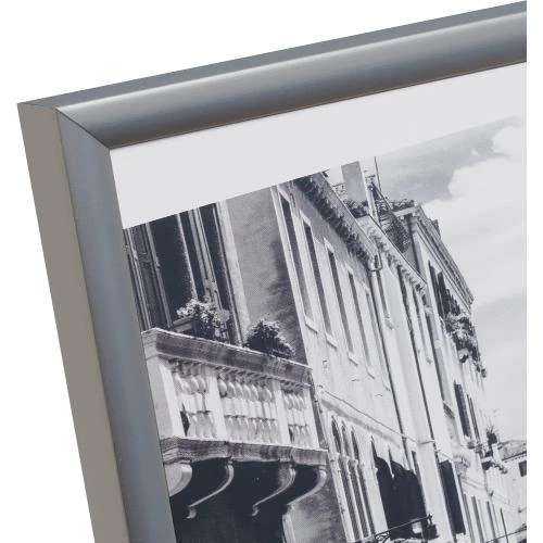 Zoom sur Cadre photo incassable Hampton Frames, contour alu, plaque transparente