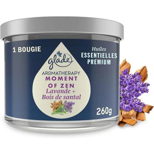 Glade Bougie Aromatherapy Moment of Zen, Lavande, Santal - Vue principale