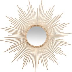 Présentation Miroir déco soleil doré, tube, Atmosphera