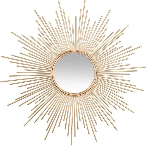 Miroir déco soleil doré, tube, Atmosphera - Vue principale