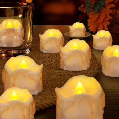 Bougies LED Sans Flamme, 12 Bougies Électriques Brillantes - Vue principale