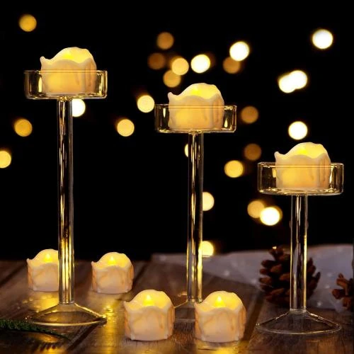 Zoom sur Bougies LED Sans Flamme, 12 Bougies Électriques Brillantes