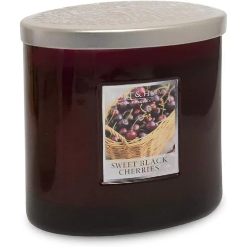 Bougie Ellipse Double Mèche Cerises Noires Heart and Home - Vue principale