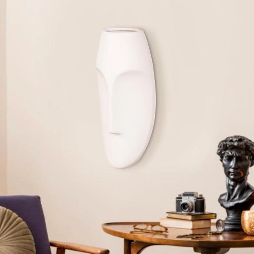 Zoom sur Sculpture murale mate blanche Howard 34114 Elliott