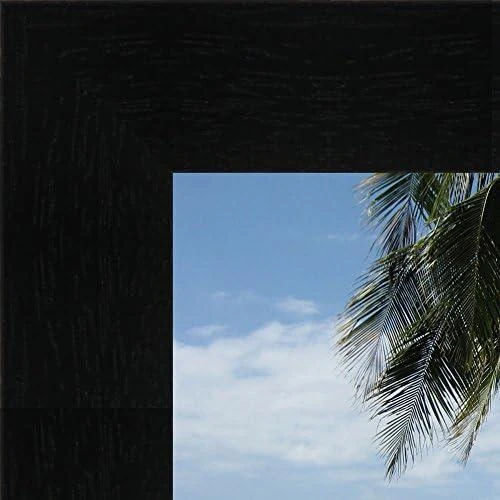 Zoom sur Cadre Photo Mural Noir, Bois, 30x60 cm, 3 cm Largeur