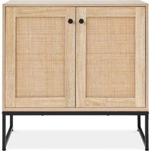 Armoire rangement rotin 2 portes Best Choice Products - Vue principale