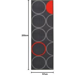 Tapis Cuisine Synthétique, Gris Orange, Design Moderne en situation