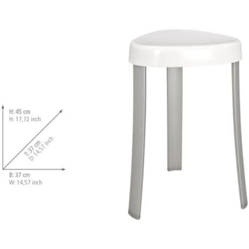 Détail de Tabouret Salle de Bain Corrente, Blanc, Design Moderne